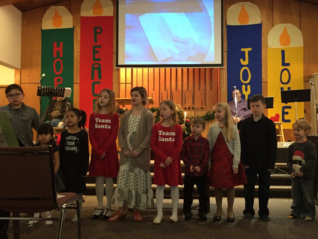 Children Singing a Christmas Song